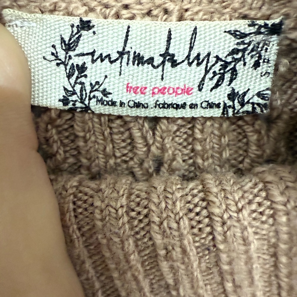 Free People Ribbed Cowl Neck Sweater in Brown - Picture 4 of 4